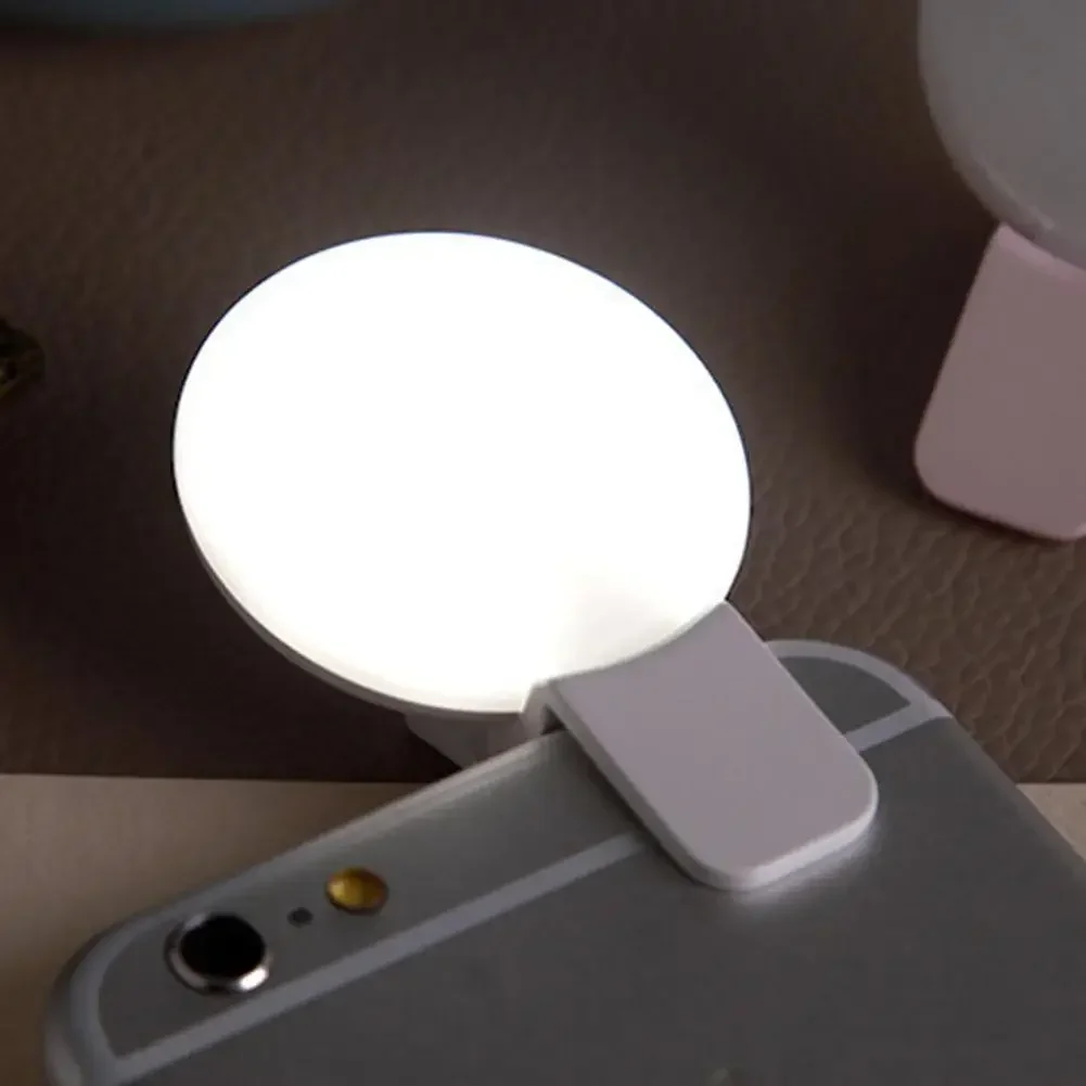 Mini lampka pierścieniowa LED do telefonu – przenośna, trwała, z klipsem i 3-stopniową regulacją jasności, idealna do selfie i zdjęć