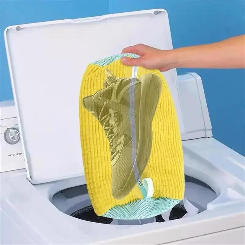 Washing Shoes Bag Organizer Cotton Laundry Fluffy Fibers Easily Remove Dirt Washing Bags Anti-Deformation Shoes Organizer