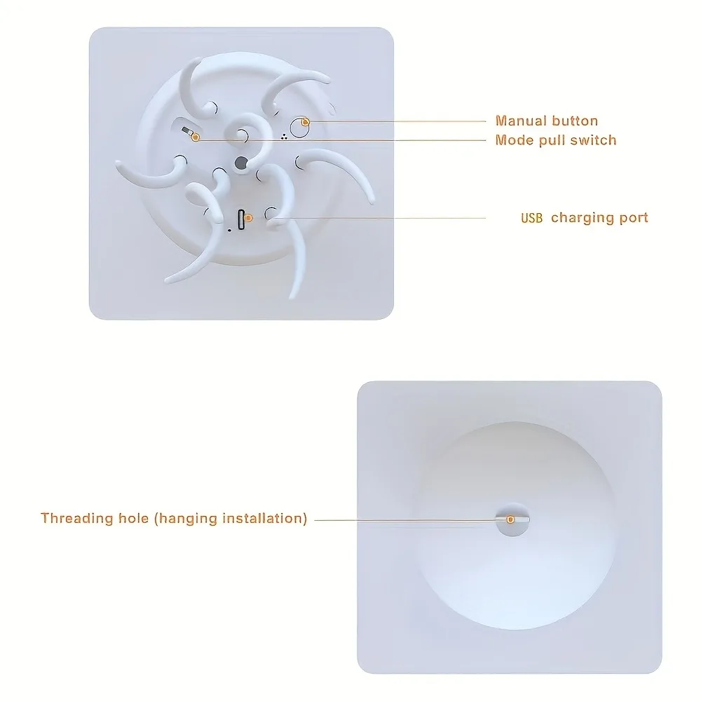 Lampka nocna meduza z efektem pływania – sterowanie głosem, 5 kolorów RGB, ładowanie USB, ozdoba do sypialni