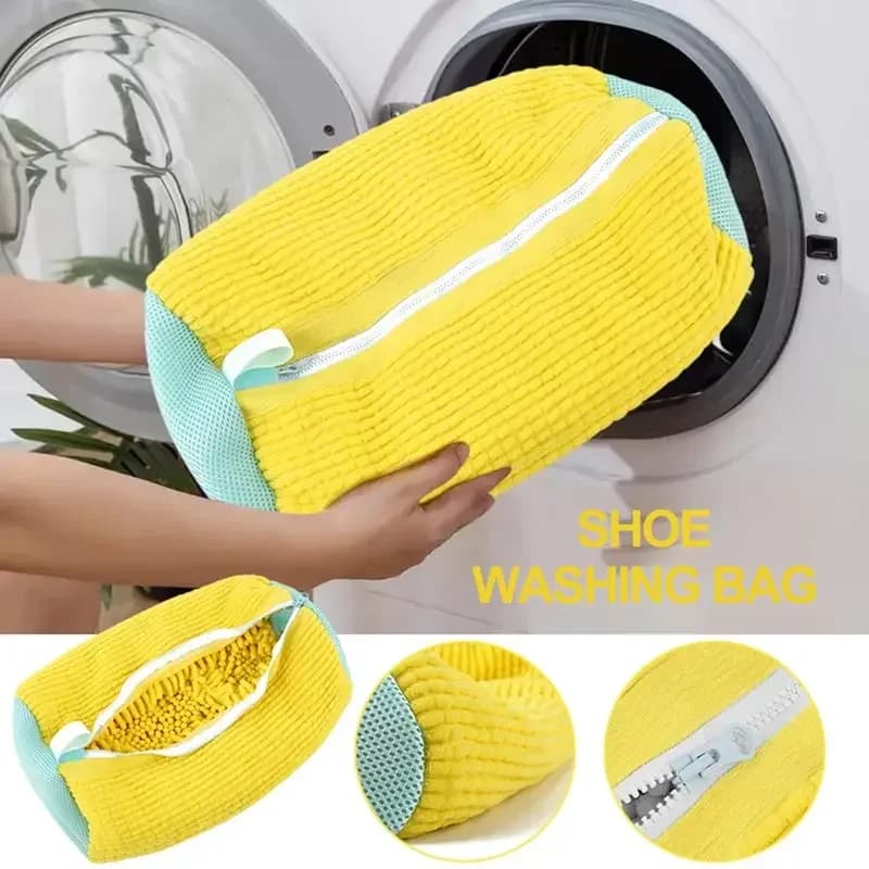 Washing Shoes Bag Organizer Cotton Laundry Fluffy Fibers Easily Remove Dirt Washing Bags Anti-Deformation Shoes Organizer